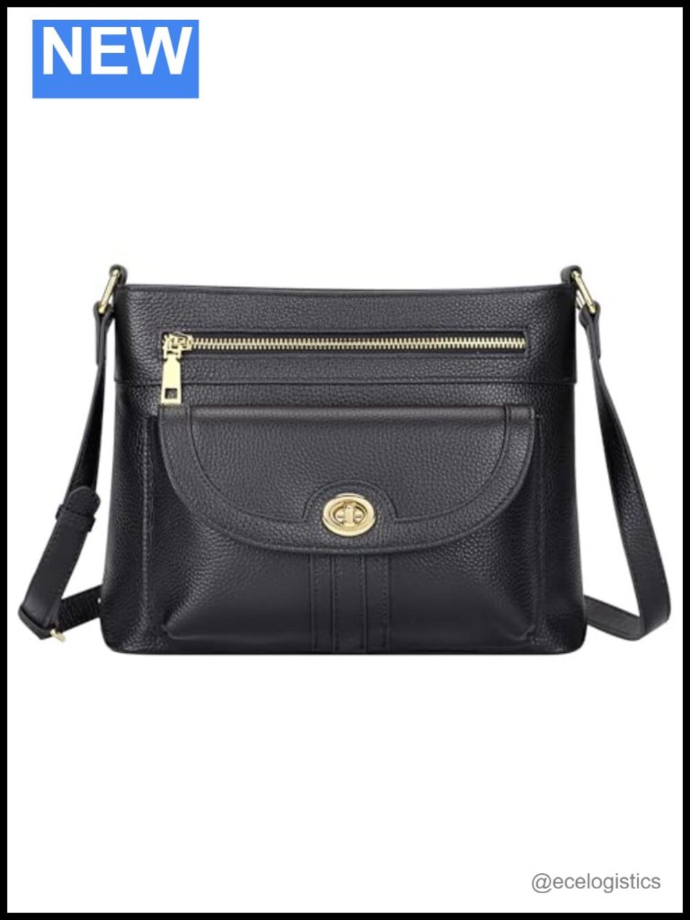 Genuine Leather Crossbody Bag for Women Square Trendy Purse